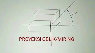 Cara Menggambar Proyeksi Miring   GAMBAR TEKNIK OTOMOTIF [upl. by Oniliuqnart573]