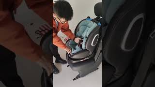 How to install a Rotating Car Seat Using Isofix and Top Tether [upl. by Celle326]