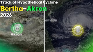 The track of Hypothetical Hurricane BerthaAkron 2026 •LCA• [upl. by Ahseela]