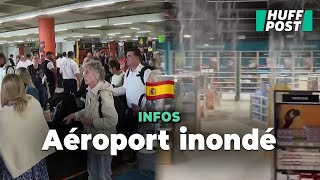 Laéroport de Palma de Majorque inondé après des pluies diluviennes [upl. by Layla]