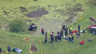 WGNs SkyCam 9 over Wauconda water rescue [upl. by Matazzoni]