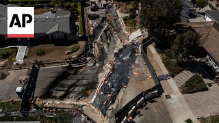 Worsening California landslide gets emergency declaration [upl. by Adnicaj]