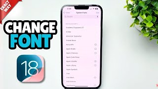 iOS 18 How To Change Font in iPhone [upl. by Cadal]