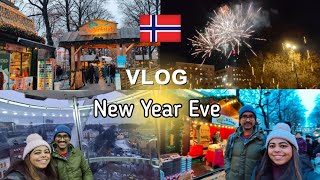 New Year Eve Fireworks in Oslo Norway 2023  Indian Vlogger SukanyaBiswas [upl. by Llerreg574]