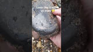 Releasing an ammonite nodule from the clay fossil beach sea [upl. by Ela]