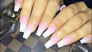 HOW TO  BABY BOOMER NAILS  FULL SET  ACRYLICS [upl. by Branham26]