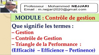 CGDéfinitions des termes  gestion performance efficacité efficience et pertinence [upl. by Rosie]