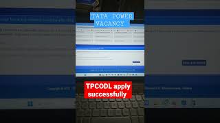 TATA POWER VACANCY TPCODL apply successfully tata tatapower tpcodl tpnodl jobvacancy job [upl. by Ayatnohs]