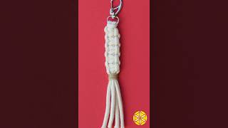 DIY Chaveiro de Macramê com Nó Quadrado Tutorial👆 macrametutorial macrame chaveiros [upl. by Aneehsirk]