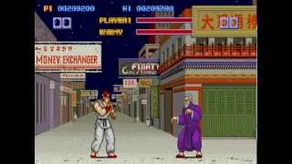 Street Fighter 1 Arcade China Stage 2 Ryu vs Gen  Bonus Stage 3 [upl. by Wj]