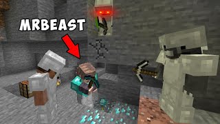 3 Minecraft Speedrunners VS Cazador con MrBeast [upl. by Christenson]