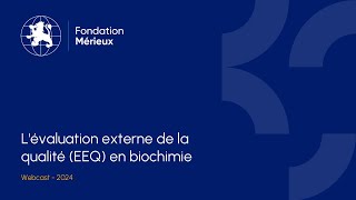 Lévaluation externe de la qualité EEQ en biochimie [upl. by Eimoan]