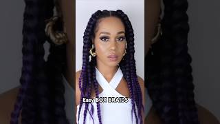 EASY BOX BRAIDS 🔥 protectivestyle hairstyle viralvideo viralshorts trending fyp braids hair [upl. by Analed601]