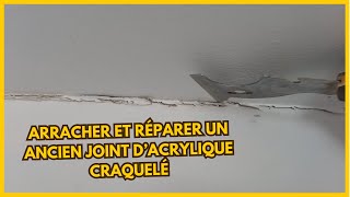 Comment enlever un ancien joint dacrylique craquelé et que faire ensuite [upl. by Aliehs]