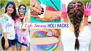 7 LIFE Saving HOLI Hacks You MUST Try  Beauty Haircare Skincare  Anaysa [upl. by Ybreh425]