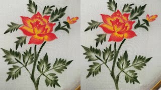 Fabric Painting Design of Florals [upl. by Bentley]