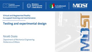 Testing and experimental design Nicolò Dozio [upl. by Hennessy]