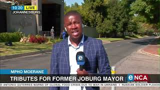 Mpho Moerane  Tributes for former Joburg mayor [upl. by Killoran599]