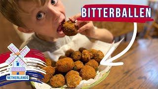 🇳🇱 American Kids Try Bitterballen  Food 176 of 1000 [upl. by Browning]