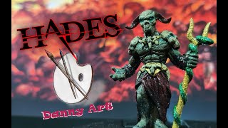 Painting HADES Greek God Miniature  Acrylic DIY Painting Tutorial [upl. by Noryt886]