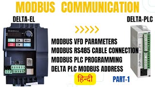 🔴 MODBUS Communication between DELTA PLC amp VFD rs485 hindi [upl. by Liek753]