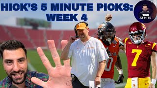 Week 4 CFB Picks Will USC amp Tennessee Survive [upl. by Burley]