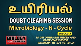 Doubt Clearing  Microbiology  N Cycle  நுண்ணங்கியியல்  நைதரசன் வட்டம்  letchudhanBSc PGDE [upl. by Leimad435]