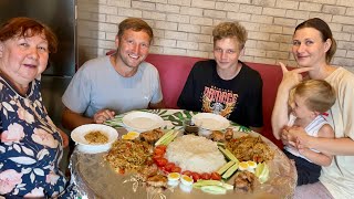 BOODLE FIGHT IN RUSSIA Celebrating our preparations for our trip to the Philippines [upl. by Ettenahc]