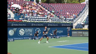 Marin Cilic vs Jiri Vesely  Court Level View 60fps 2022 [upl. by Lynnett]