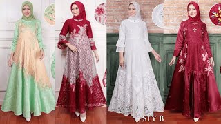 23 Model Baju Gamis Pesta Brokat Mewah Terbaru 2024 2025 Gamis Brokat Modern untuk Pesta [upl. by Mora200]