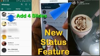 WhatsApp new status featureAdd multiple slidespost deleteedit and control who sees them [upl. by Anne974]