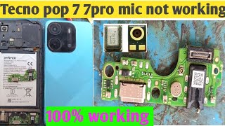 Techno pop 7 pro mic not working  techno pop 7 mic not working  tecno pop 7 7pro mic jumper track [upl. by Enyrb]