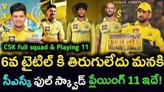 IPL 2024 CSK team full squad and best playing 11  CSK team auction review [upl. by Solrac]