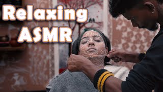 Detoxifying Face Massage and Blackhead removal for Relaxation  Indian Massage [upl. by Anoynek]