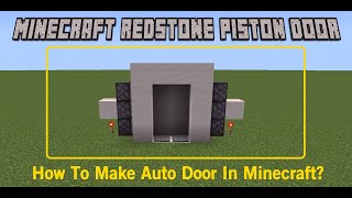 How To Make Auto Door In Minecraft 2x3 Piston Door Gate Minecraft Redstone Door  Minecraft shorts [upl. by Aticnemrac]