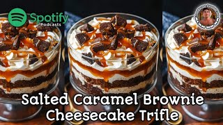 Salted Caramel Brownie Cheesecake Trifle [upl. by Elleinwad]