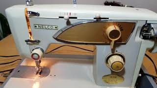 NELCO LEON JOLSON JAPAN SEWING MACHINE GOLDEN STITCH SERIES [upl. by Pembrook]