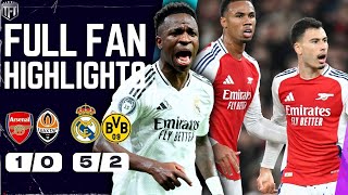 Arsenal WIN Arsenal 10 Shakhtar Highlights Vini Jr WORLD CLASS Real Madrid 52 Dortmund [upl. by Ahders]