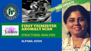 FIRST TRIMESTER ANOMALY SCAN CHECKLIST  ALPANA JOSHI  STRUCTURAL ANALYSIS  FETAL ULTRASOUND [upl. by Jovitta]