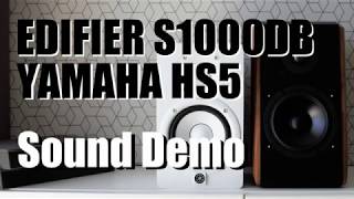 Edifier S1000DB vs Yamaha HS5  Sound Demo w Bass Test [upl. by Aihsoem850]