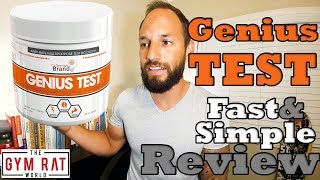 Genius Test Testosterone Booster  The Genius Brand  Supplement Review [upl. by Grady737]