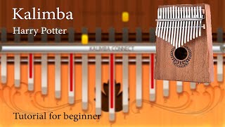 Easy Kalimba tutorial Harry Potter Калимба обучение [upl. by Laeira]