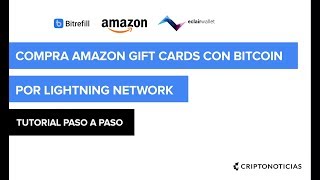 Tutorial Como comprar Gift Cards de Amazon con bitcoin por Lightning Network [upl. by Anoo270]