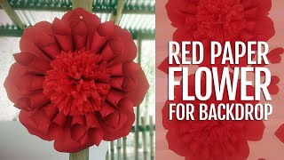 Red Large Paper Flower for Backdrop [upl. by Schell]