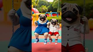 The Cute Pug was kidnapped for ransom🐶😂 pug dog funny cuteanimal shorts memes [upl. by Ahsikyw]