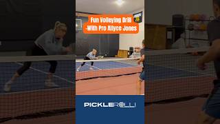 Get a great workout and improve those volleys with this drill from Pro Allyce Jones 🙌 pickleball [upl. by Haletta]