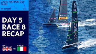 Louis Vuitton Cup Final Race 8 Recap  Luna Rossa Prada Pirelli vs INEOS Britannia [upl. by Schinica]