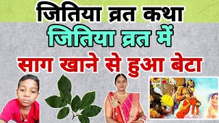 जितिया व्रत में साग खाने से हुआ बेटा  जितिया व्रत कथा  Jitiya vrat katha [upl. by Zetnauq]