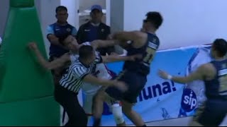 Marwin Dionisio and Clark Derige went on a Late Game Scuffle  Vanguards vs Warriors MPBL 2024 [upl. by Noed461]