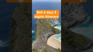 bali 6 days 5 nights itinerary shorts ytshorts [upl. by Geithner]